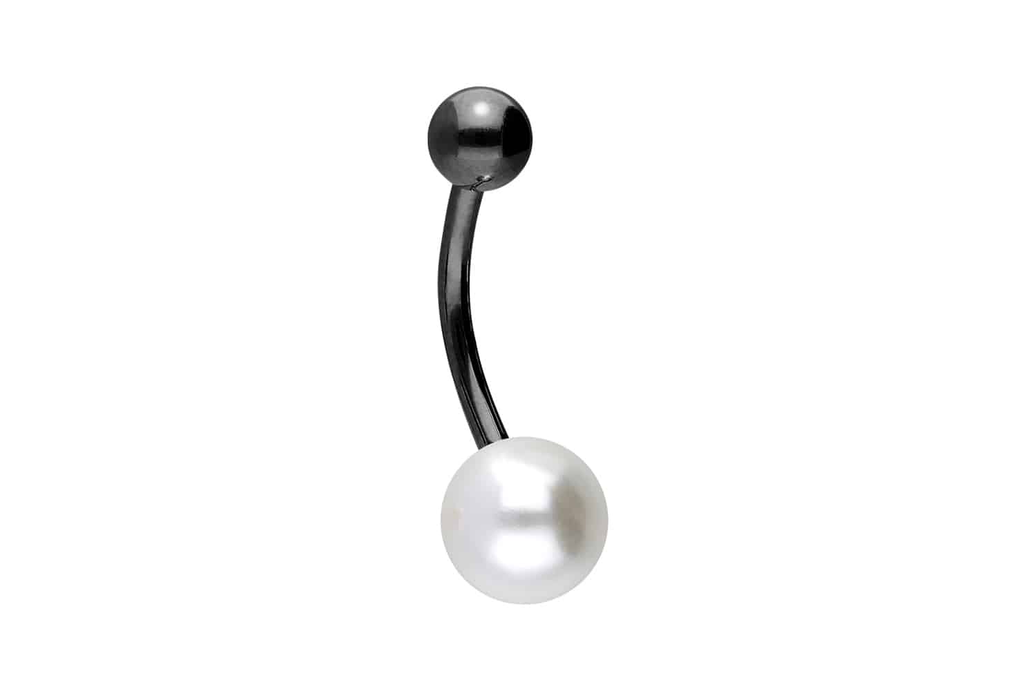 Chirurgenstahl Bananabell Piercing SYNTHETISCHE PERLE + CHIRURGENSTAHL-KUGEL